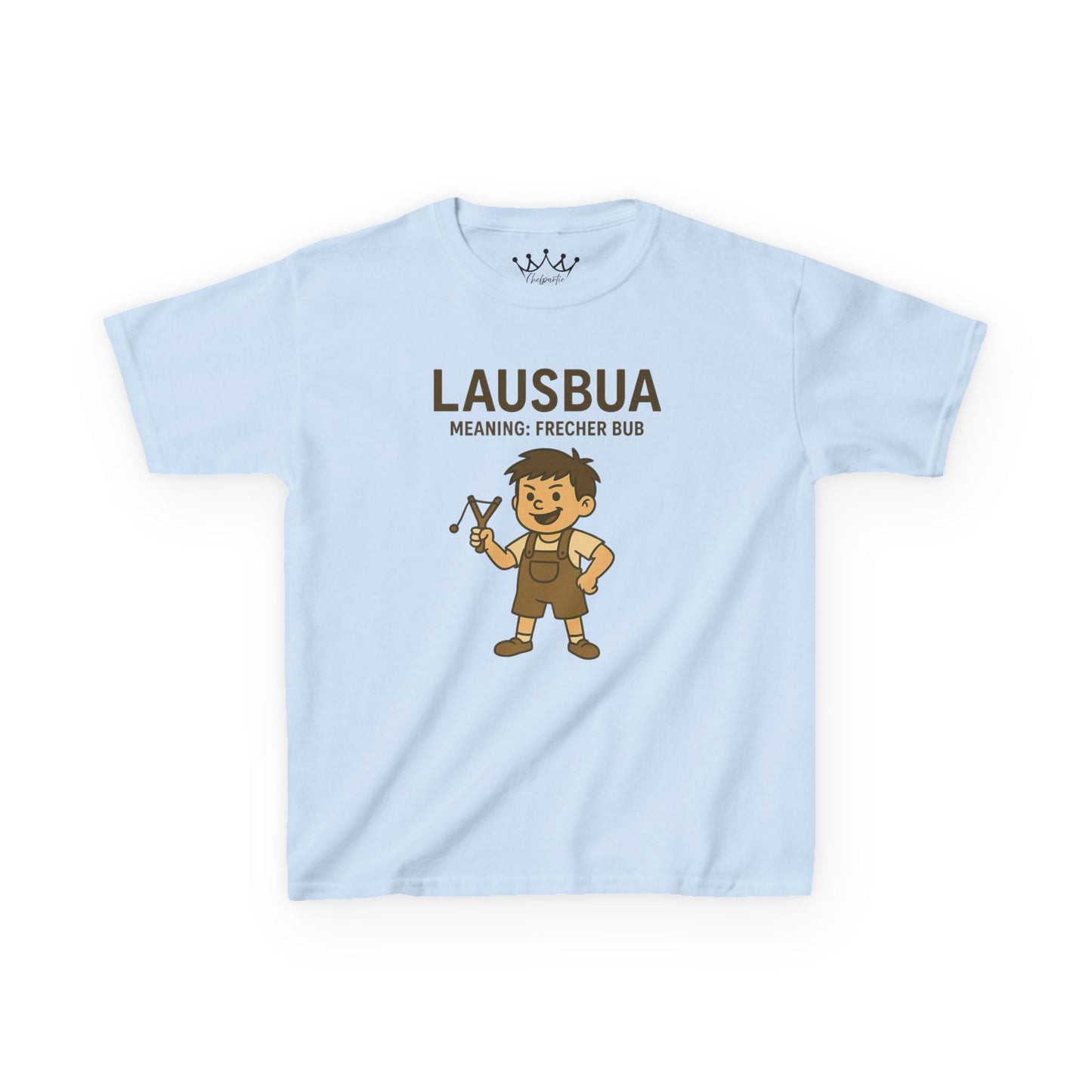 Kinder T-Shirt | Österreichisch - Lausbua - für freche Buben | Baumwolle | Lustig mit Bedeutung auf Hochdeutsch | Kinder | Öko