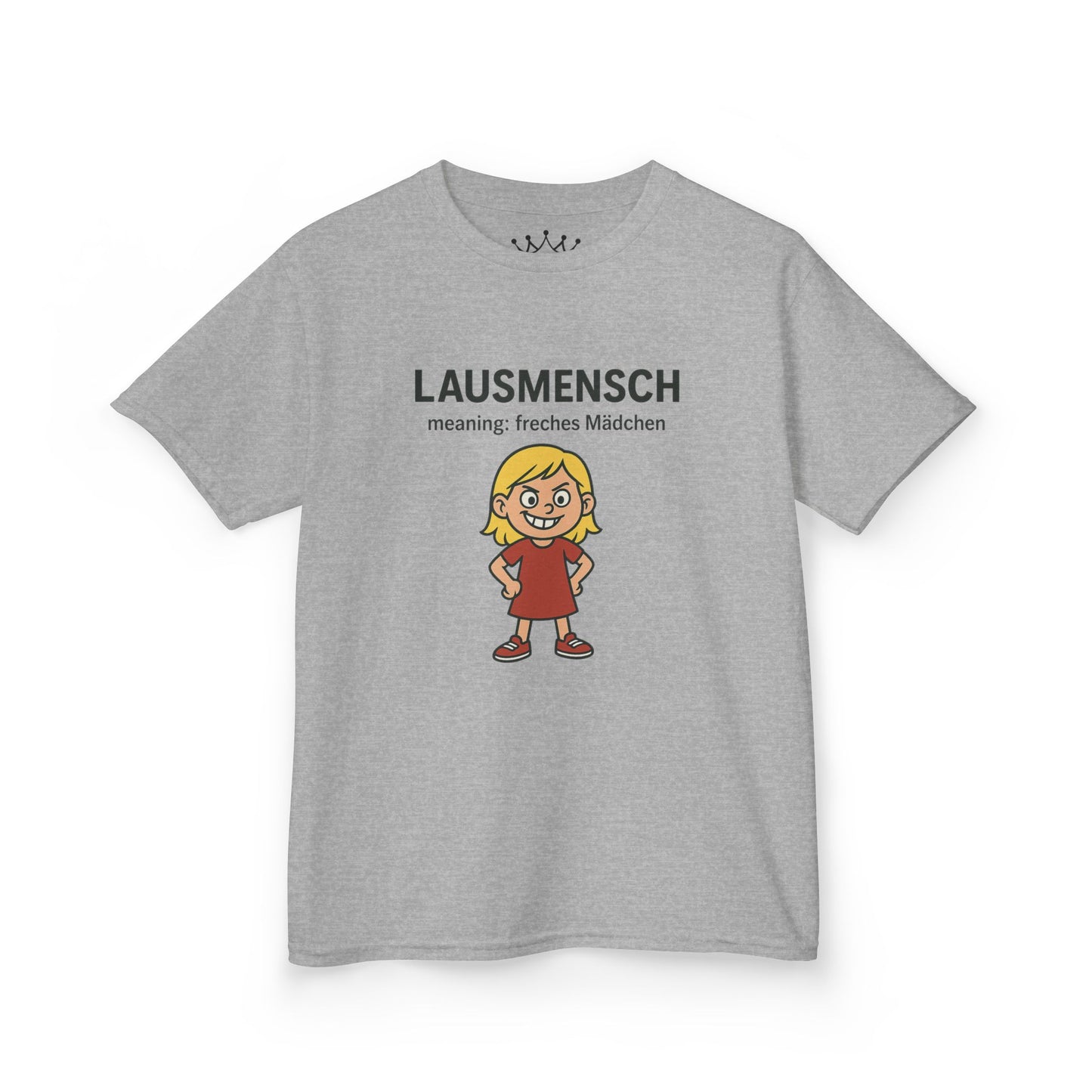 Kinder T-Shirt | Österreichisch - Lausmensch - für freche Mädchen | Baumwolle | Lustig mit Bedeutung auf Hochdeutsch | Kinder | Öko