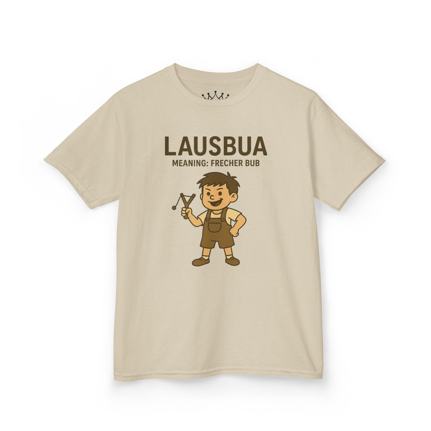 Kinder T-Shirt | Österreichisch - Lausbua - für freche Buben | Baumwolle | Lustig mit Bedeutung auf Hochdeutsch | Kinder | Öko