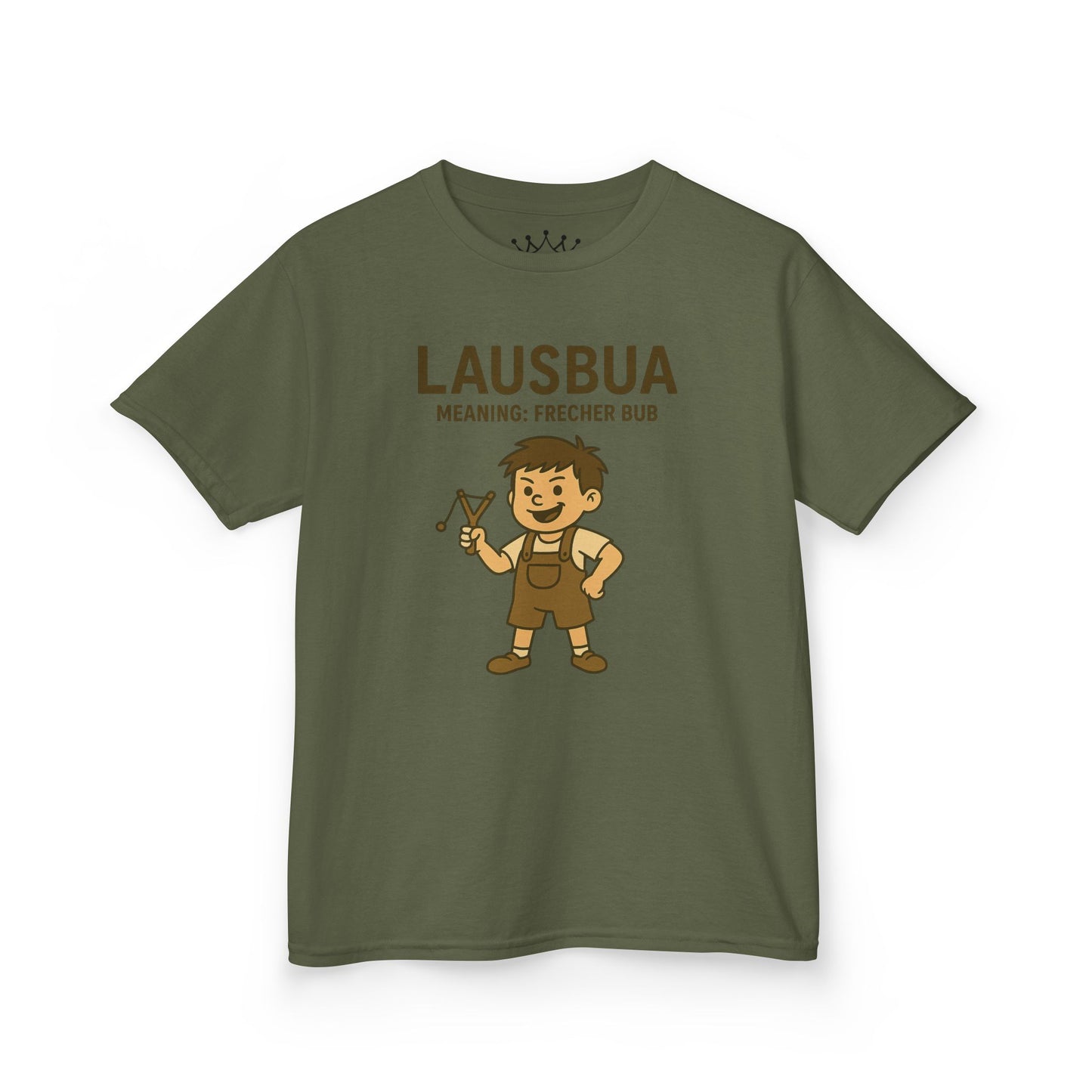 Kinder T-Shirt | Österreichisch - Lausbua - für freche Buben | Baumwolle | Lustig mit Bedeutung auf Hochdeutsch | Kinder | Öko