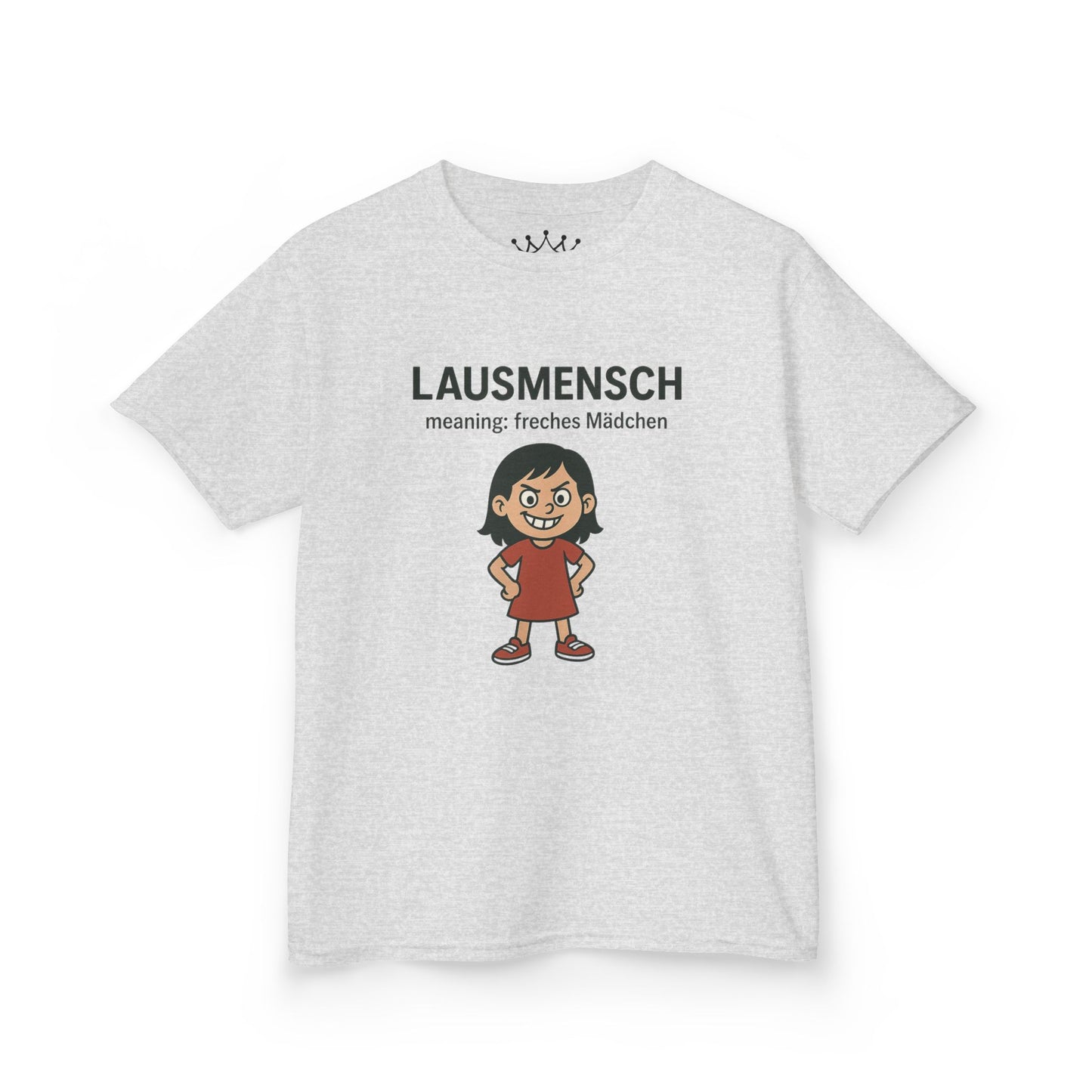 Kinder T-Shirt | Österreichisch - Lausmensch - für freche Mädchen | Baumwolle | Lustig mit Bedeutung auf Hochdeutsch | Kinder | Öko