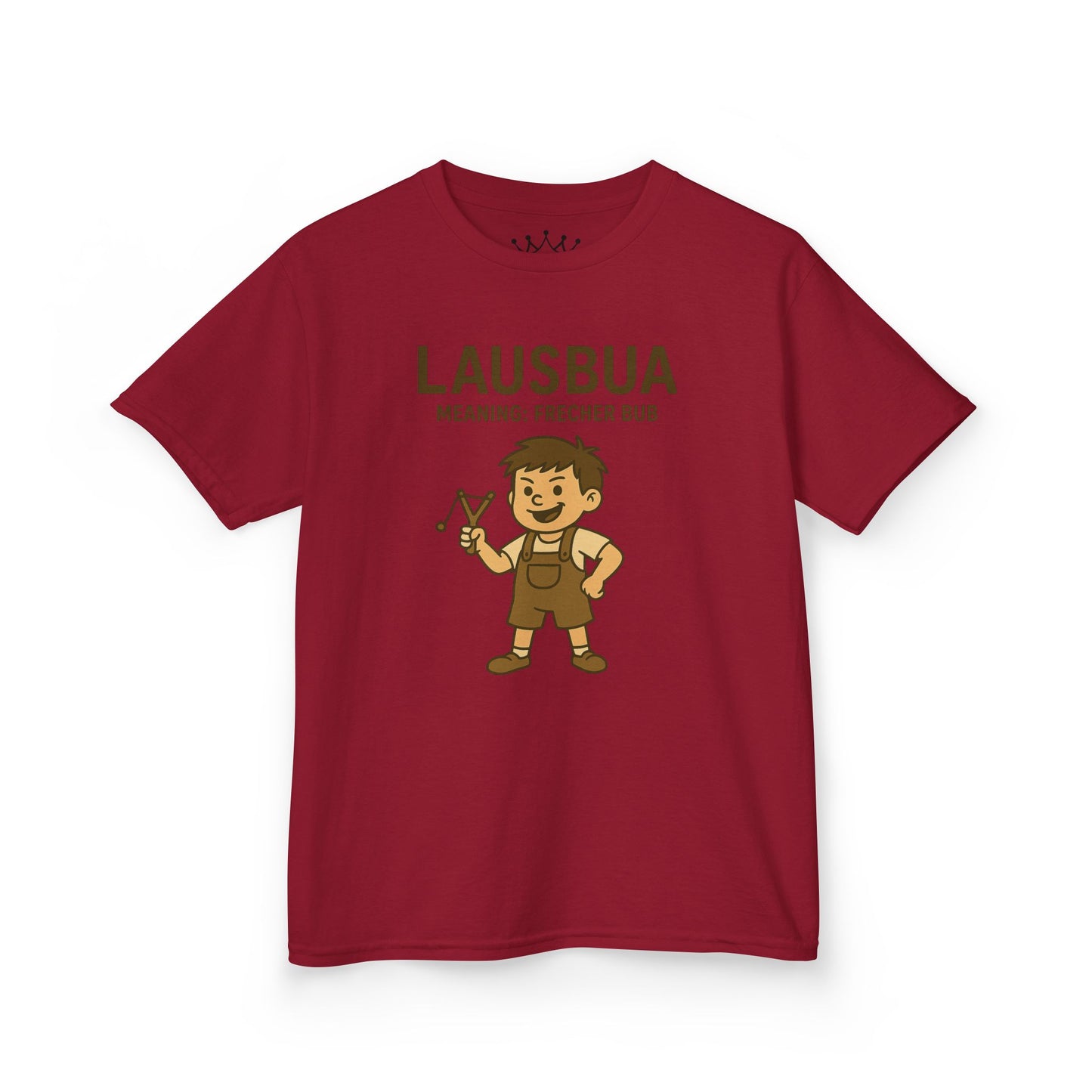 Kinder T-Shirt | Österreichisch - Lausbua - für freche Buben | Baumwolle | Lustig mit Bedeutung auf Hochdeutsch | Kinder | Öko