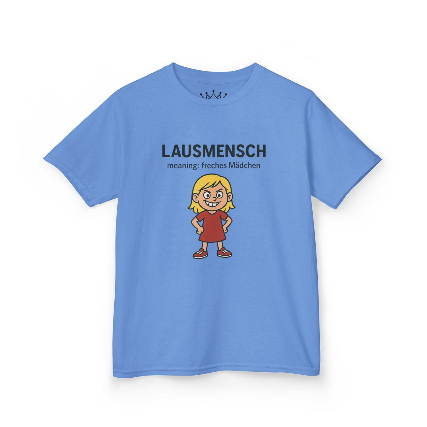 Kinder T-Shirt | Österreichisch - Lausmensch - für freche Mädchen | Baumwolle | Lustig mit Bedeutung auf Hochdeutsch | Kinder | Öko