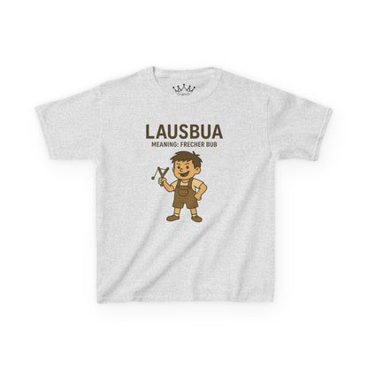 Kinder T-Shirt | Österreichisch - Lausbua - für freche Buben | Baumwolle | Lustig mit Bedeutung auf Hochdeutsch | Kinder | Öko