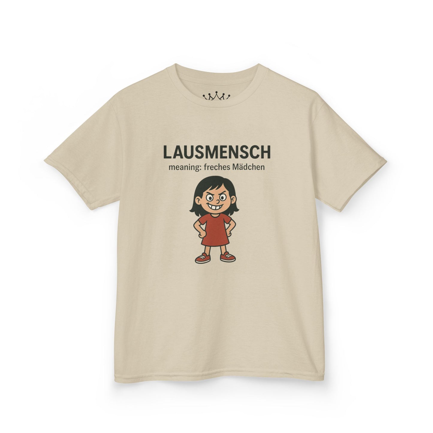 Kinder T-Shirt | Österreichisch - Lausmensch - für freche Mädchen | Baumwolle | Lustig mit Bedeutung auf Hochdeutsch | Kinder | Öko