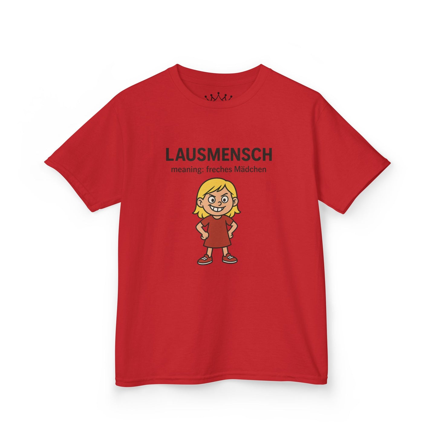 Kinder T-Shirt | Österreichisch - Lausmensch - für freche Mädchen | Baumwolle | Lustig mit Bedeutung auf Hochdeutsch | Kinder | Öko