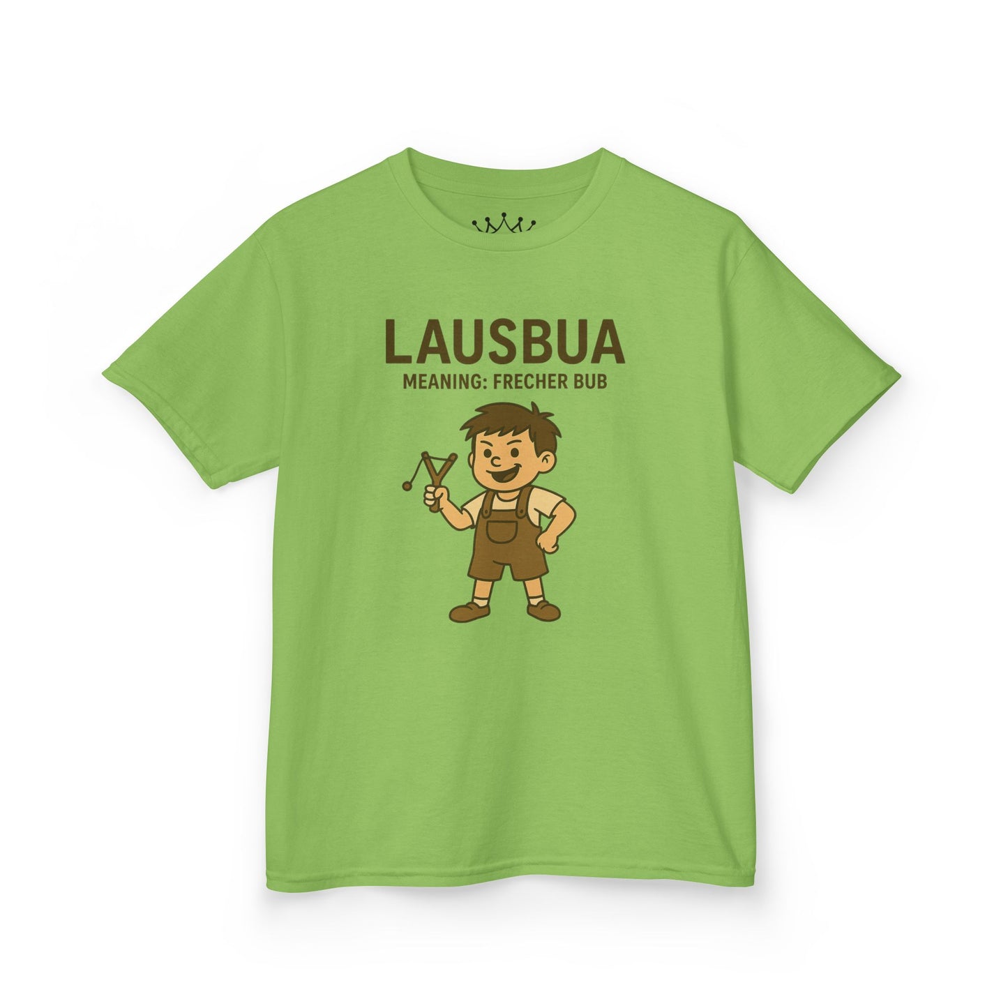 Kinder T-Shirt | Österreichisch - Lausbua - für freche Buben | Baumwolle | Lustig mit Bedeutung auf Hochdeutsch | Kinder | Öko