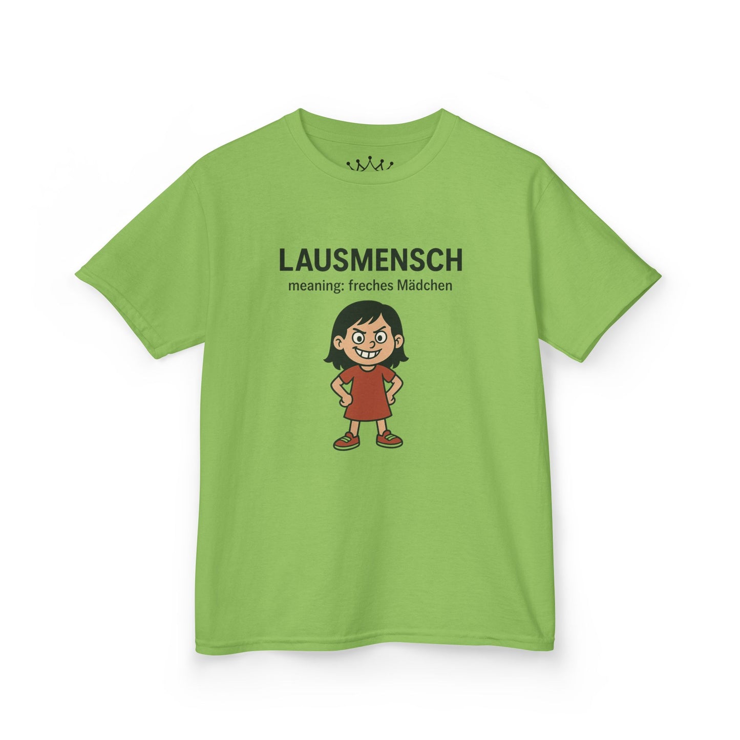 Kinder T-Shirt | Österreichisch - Lausmensch - für freche Mädchen | Baumwolle | Lustig mit Bedeutung auf Hochdeutsch | Kinder | Öko