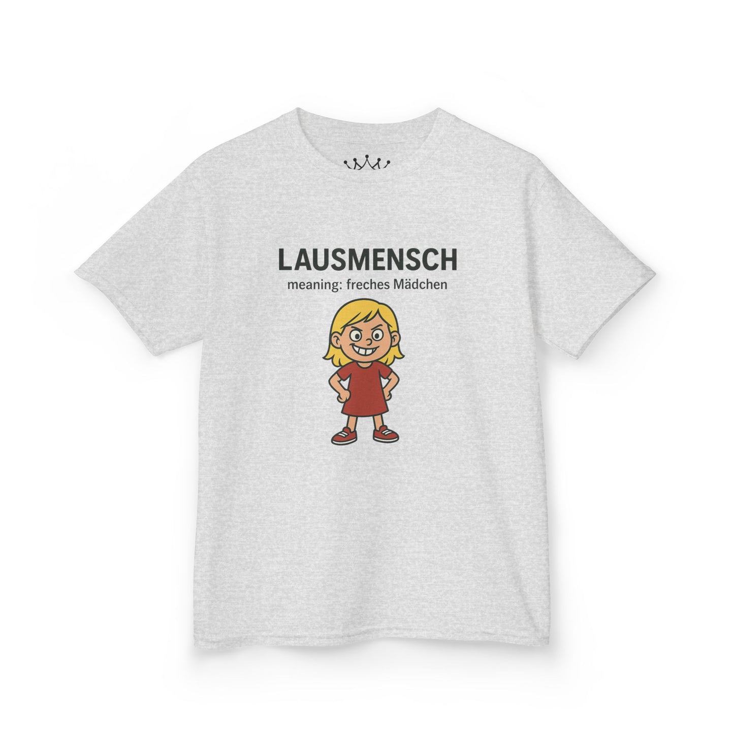 Kinder T-Shirt | Österreichisch - Lausmensch - für freche Mädchen | Baumwolle | Lustig mit Bedeutung auf Hochdeutsch | Kinder | Öko