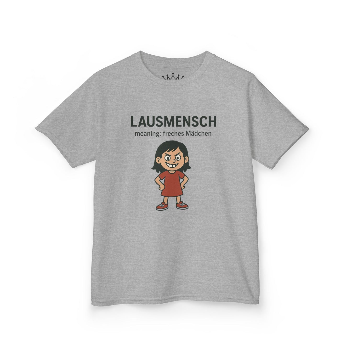 Kinder T-Shirt | Österreichisch - Lausmensch - für freche Mädchen | Baumwolle | Lustig mit Bedeutung auf Hochdeutsch | Kinder | Öko