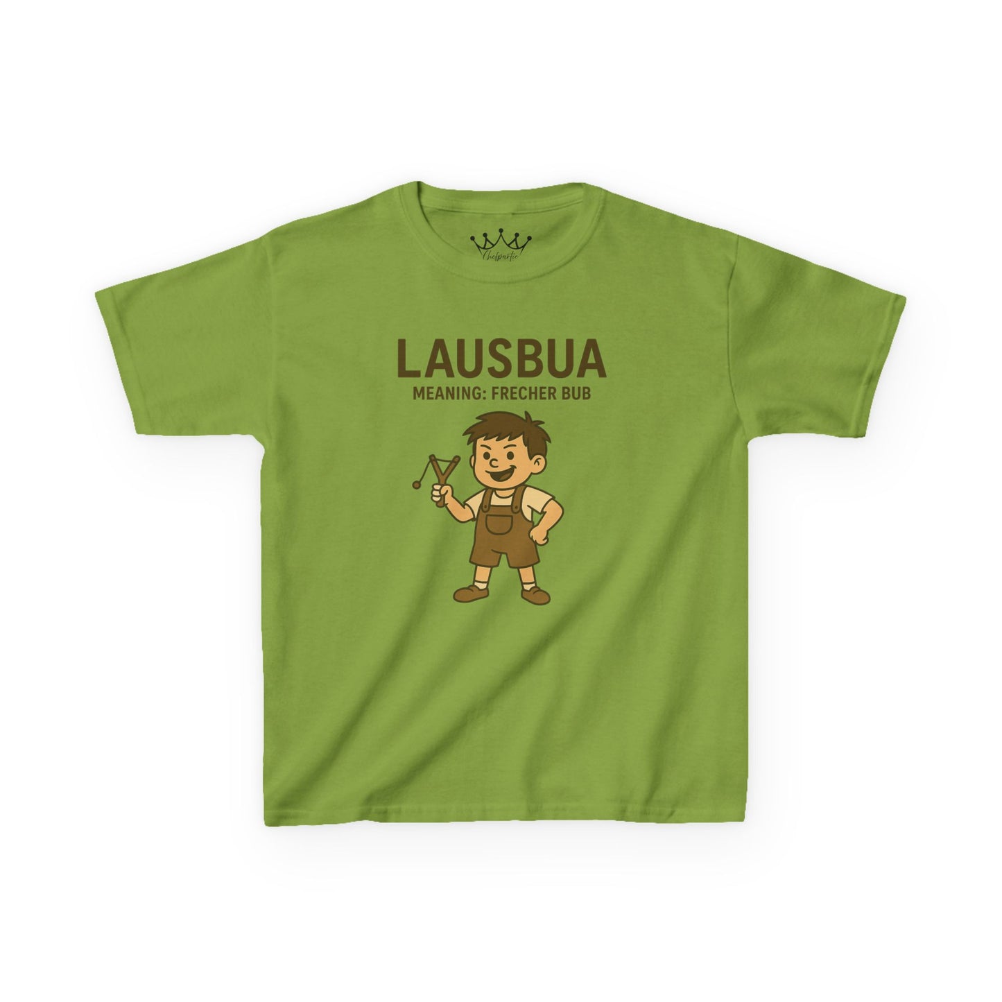 Kinder T-Shirt | Österreichisch - Lausbua - für freche Buben | Baumwolle | Lustig mit Bedeutung auf Hochdeutsch | Kinder | Öko