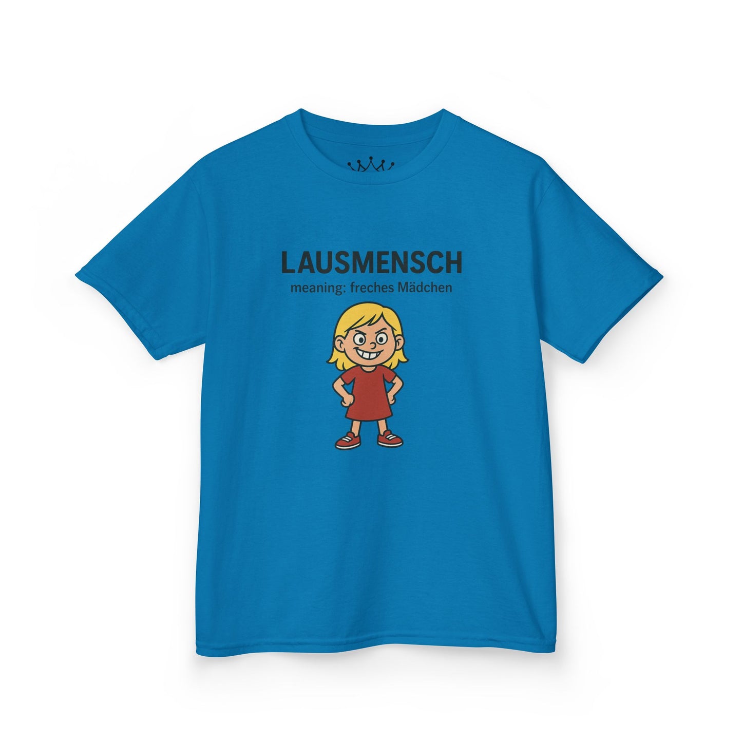 Kinder T-Shirt | Österreichisch - Lausmensch - für freche Mädchen | Baumwolle | Lustig mit Bedeutung auf Hochdeutsch | Kinder | Öko