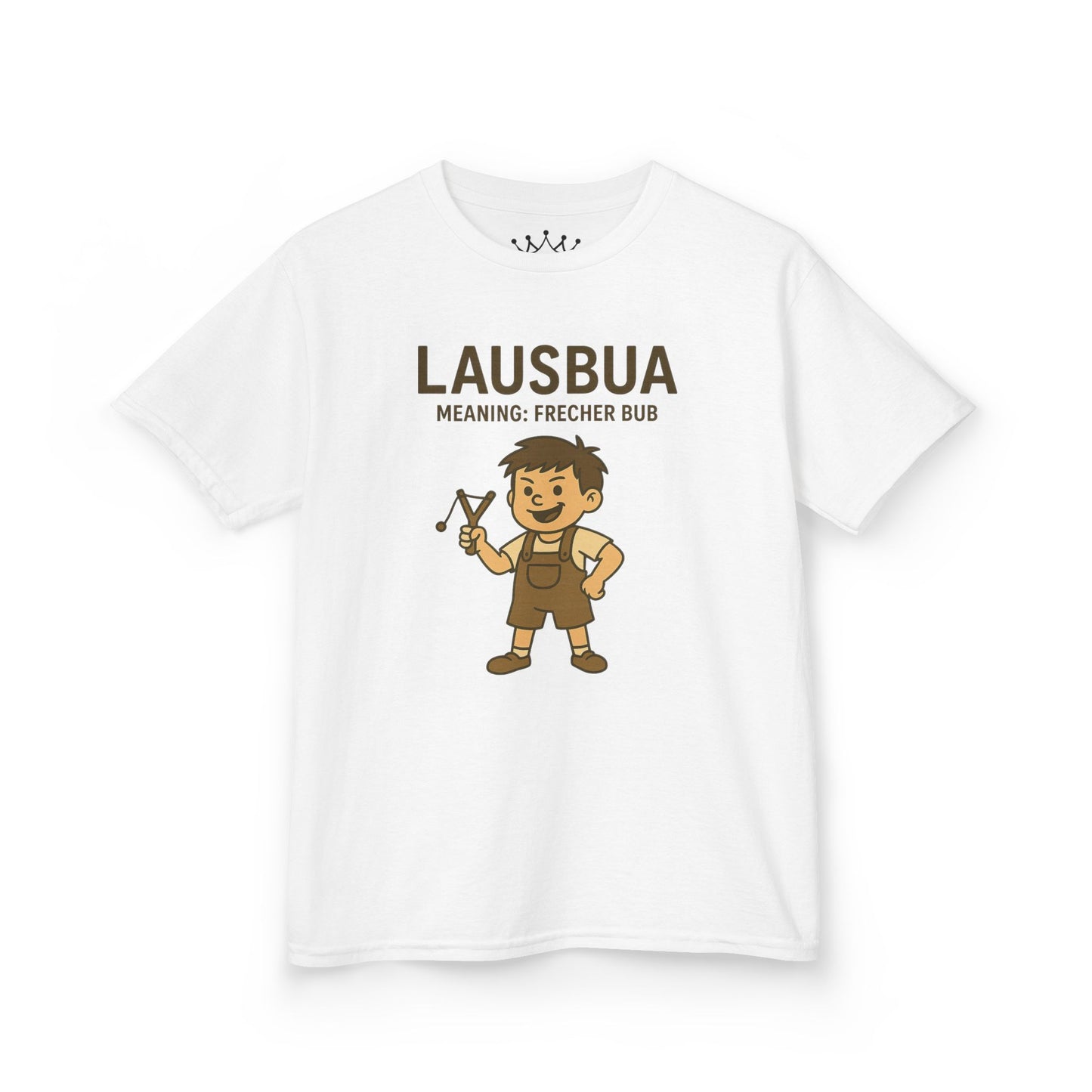 Kinder T-Shirt | Österreichisch - Lausbua - für freche Buben | Baumwolle | Lustig mit Bedeutung auf Hochdeutsch | Kinder | Öko