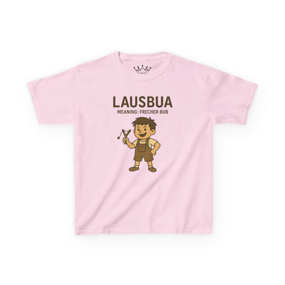 Kinder T-Shirt | Österreichisch - Lausbua - für freche Buben | Baumwolle | Lustig mit Bedeutung auf Hochdeutsch | Kinder | Öko