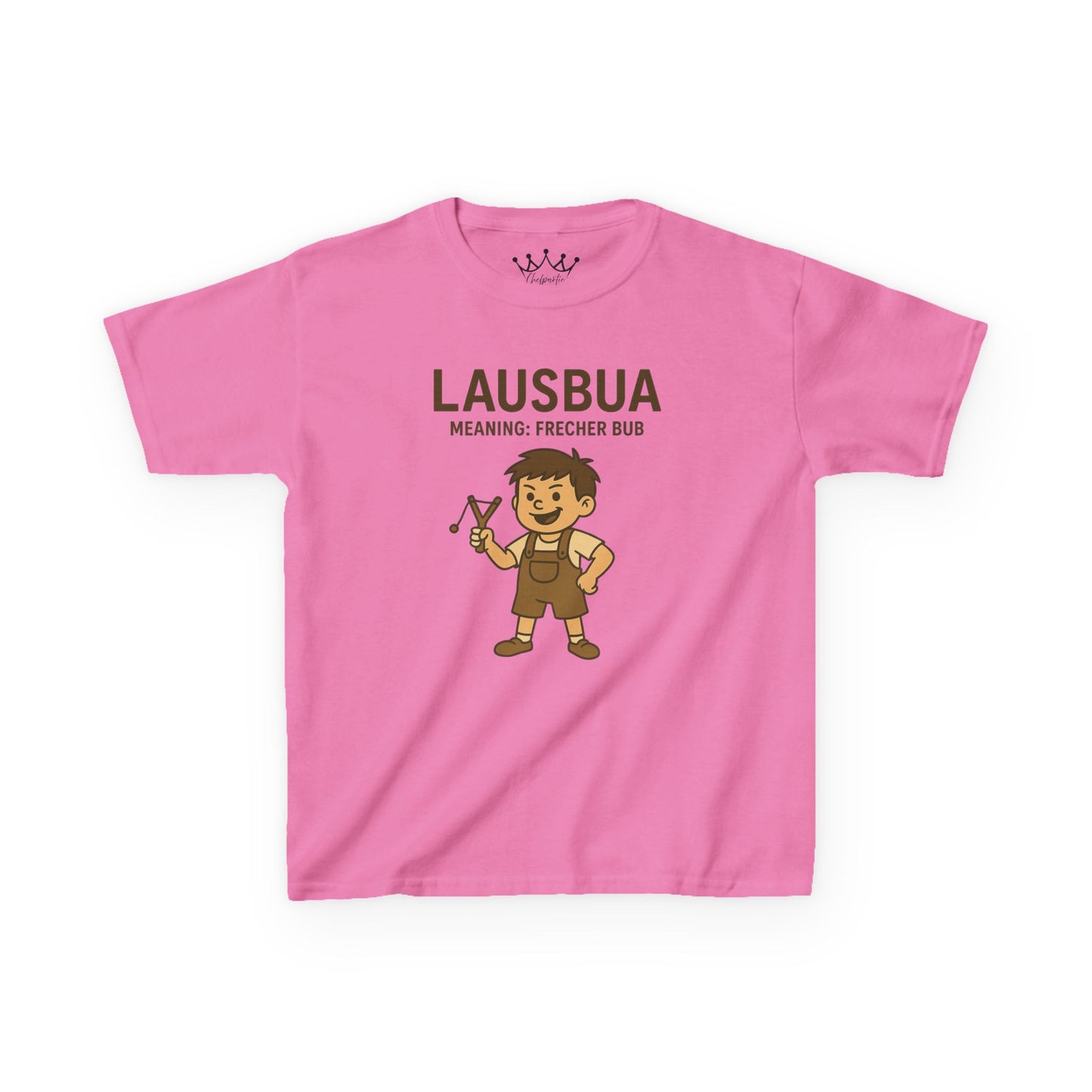 Kinder T-Shirt | Österreichisch - Lausbua - für freche Buben | Baumwolle | Lustig mit Bedeutung auf Hochdeutsch | Kinder | Öko