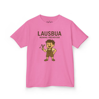 Kinder T-Shirt | Österreichisch - Lausbua - für freche Buben | Baumwolle | Lustig mit Bedeutung auf Hochdeutsch | Kinder | Öko