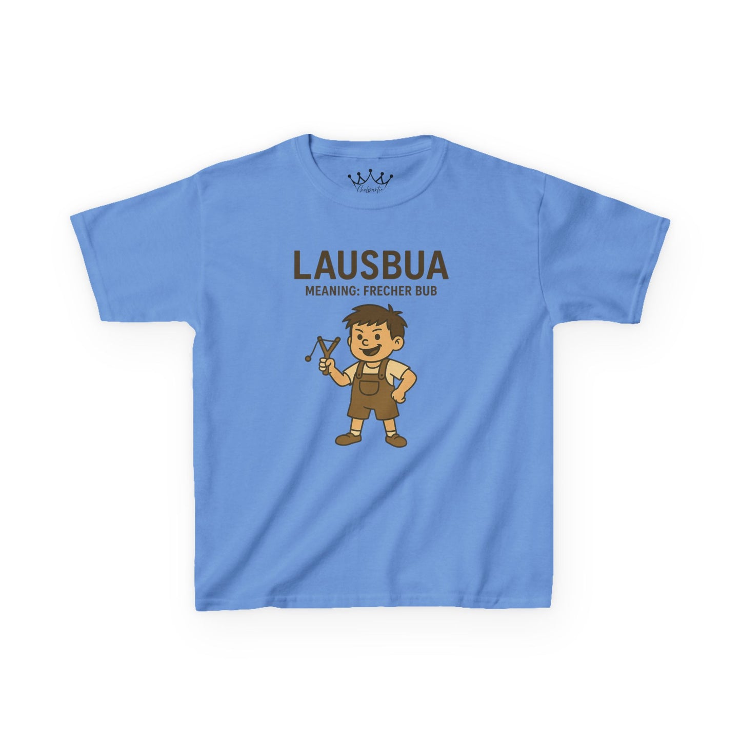 Kinder T-Shirt | Österreichisch - Lausbua - für freche Buben | Baumwolle | Lustig mit Bedeutung auf Hochdeutsch | Kinder | Öko