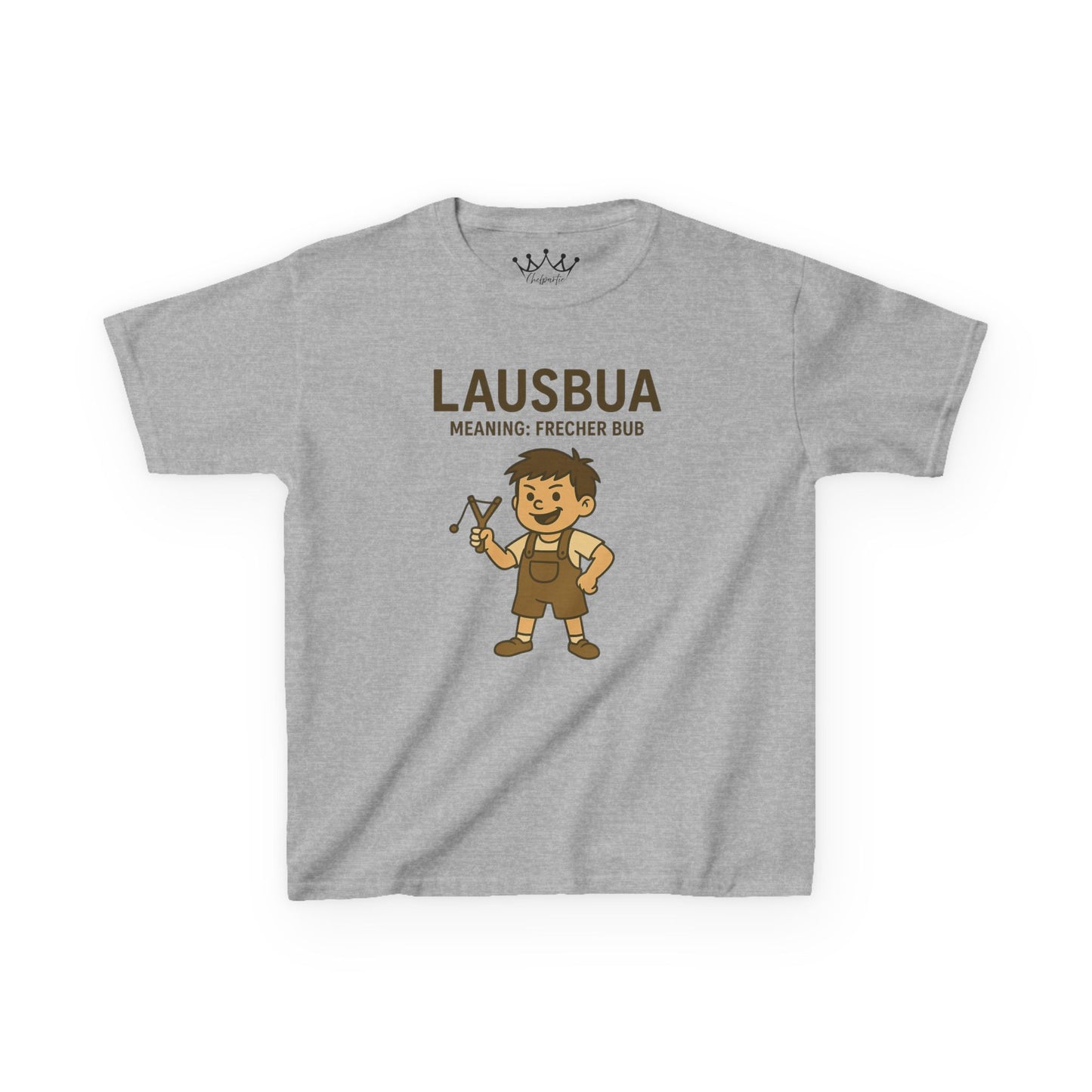 Kinder T-Shirt | Österreichisch - Lausbua - für freche Buben | Baumwolle | Lustig mit Bedeutung auf Hochdeutsch | Kinder | Öko