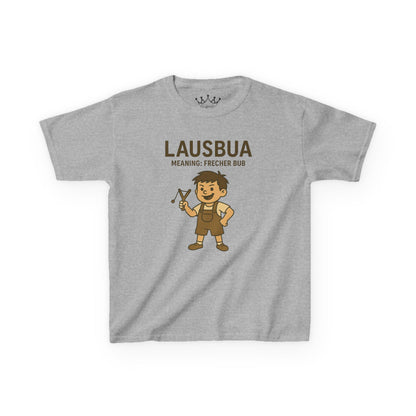 Kinder T-Shirt | Österreichisch - Lausbua - für freche Buben | Baumwolle | Lustig mit Bedeutung auf Hochdeutsch | Kinder | Öko