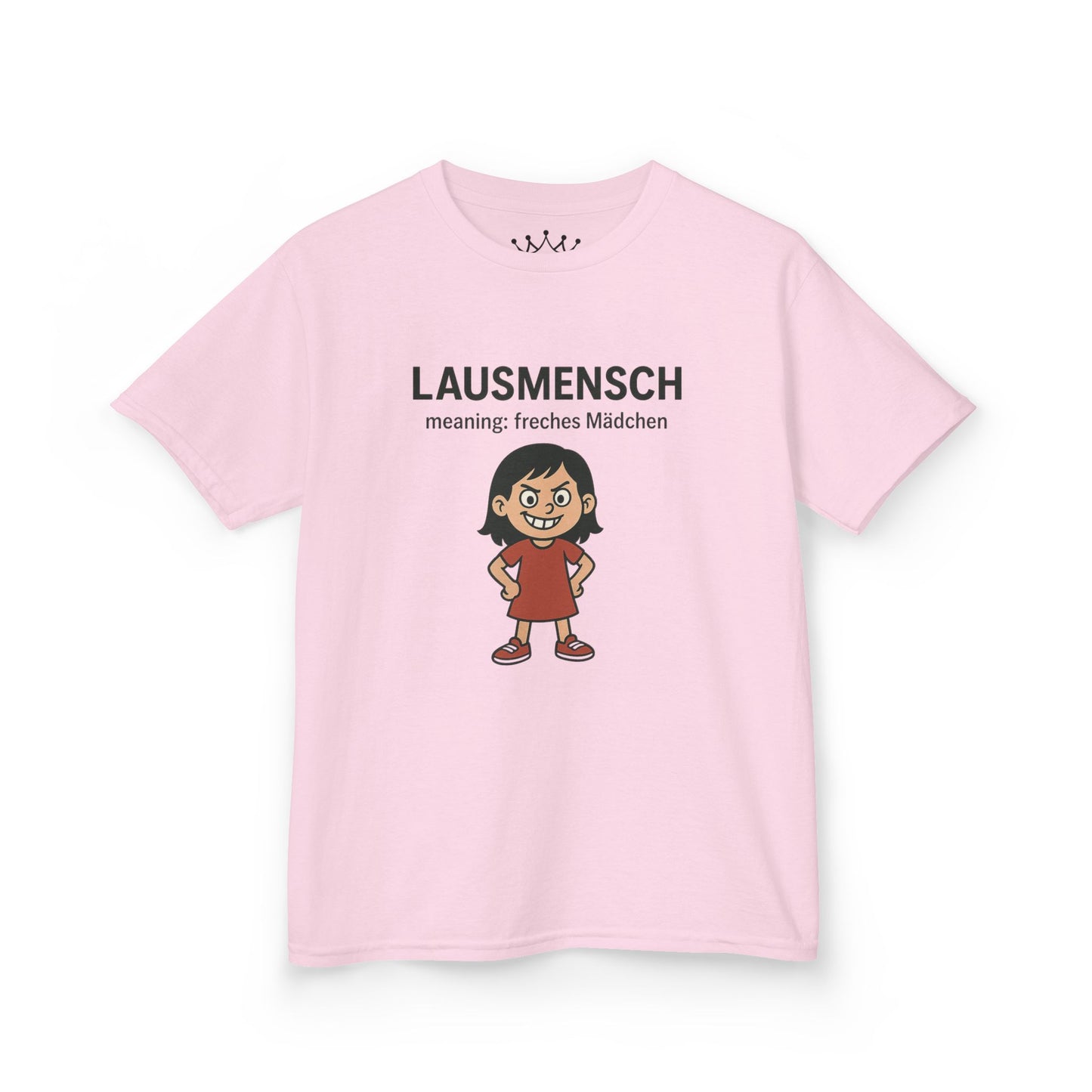Kinder T-Shirt | Österreichisch - Lausmensch - für freche Mädchen | Baumwolle | Lustig mit Bedeutung auf Hochdeutsch | Kinder | Öko