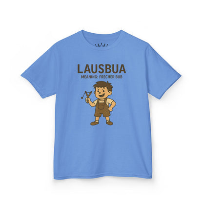 Kinder T-Shirt | Österreichisch - Lausbua - für freche Buben | Baumwolle | Lustig mit Bedeutung auf Hochdeutsch | Kinder | Öko