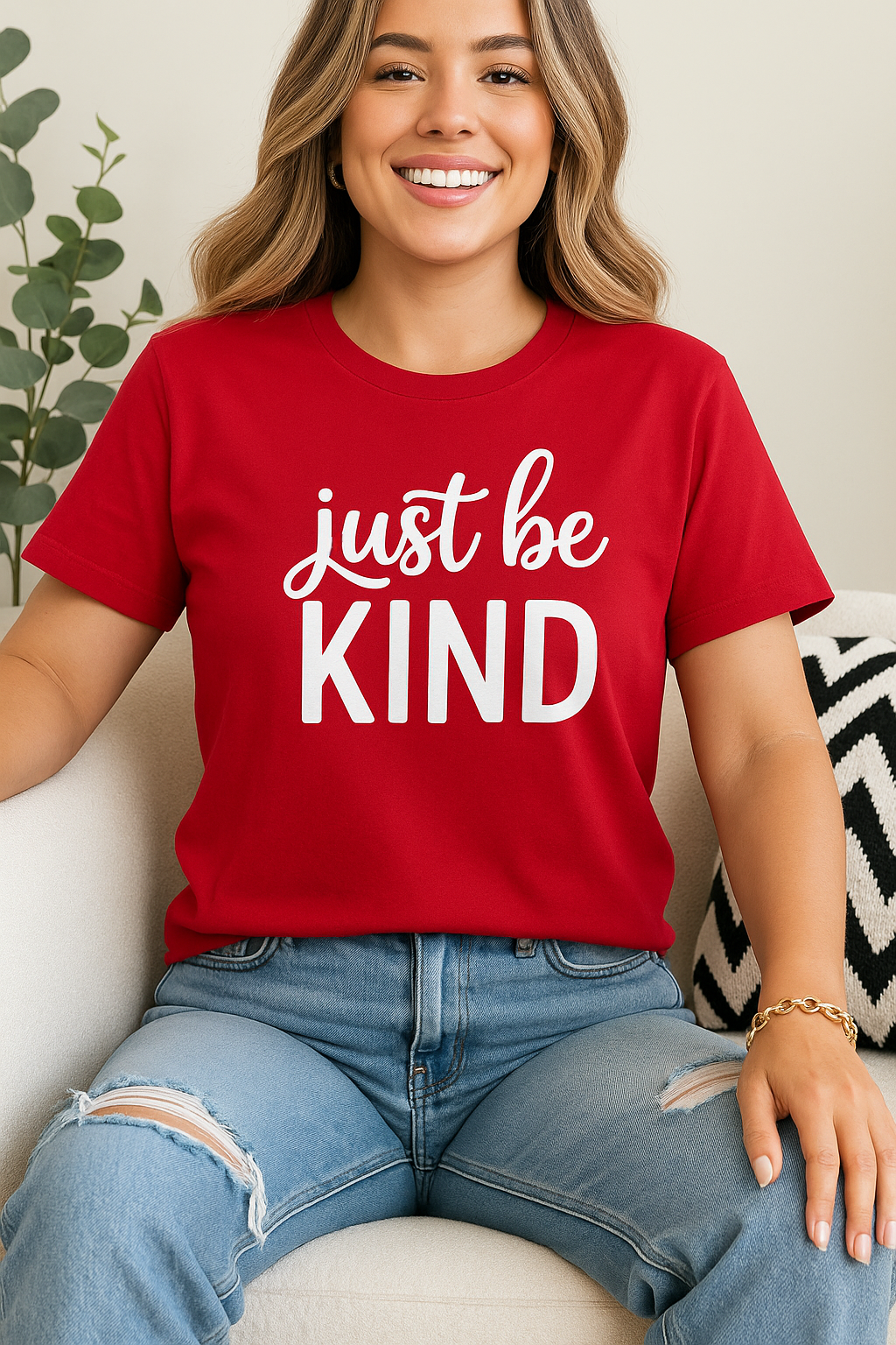 Just Be Kind T-Shirt – Nachhaltiges Unisex Premium Shirt mit Statement-Print