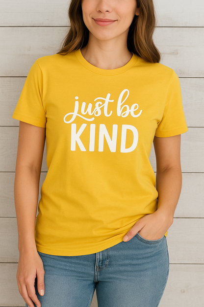 Just Be Kind T-Shirt – Nachhaltiges Unisex Premium Shirt mit Statement-Print